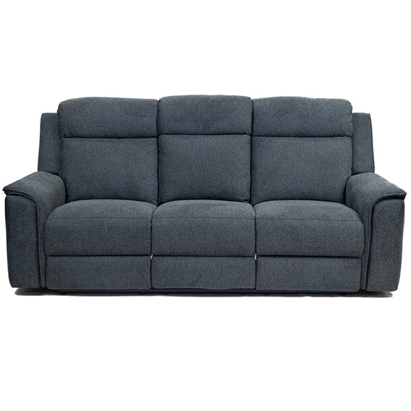 Adelong 3 Seater Fabric Electric Recliner Sofa - Charcoal