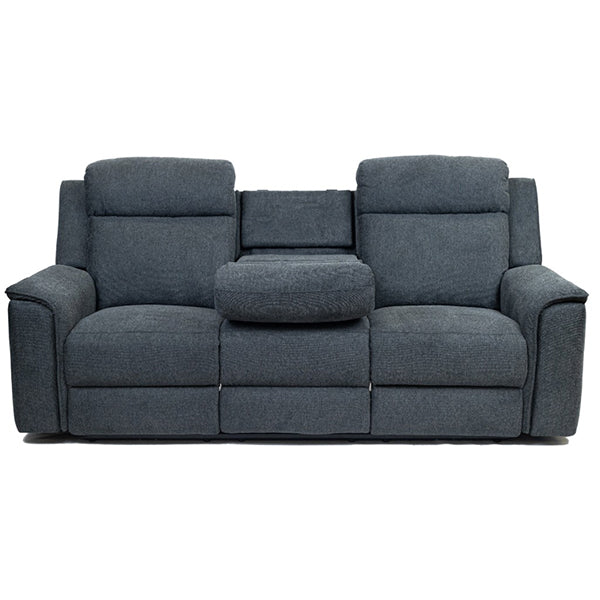 Adelong 3 Seater Fabric Electric Recliner Sofa - Charcoal