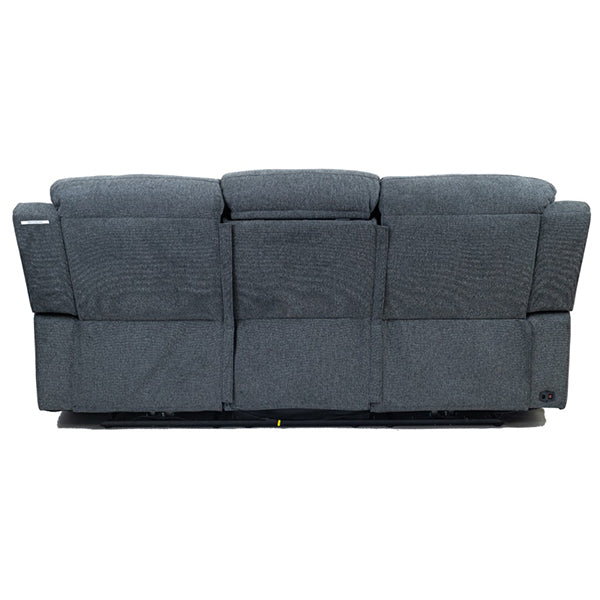 Adelong 3 Seater Fabric Electric Recliner Sofa - Charcoal