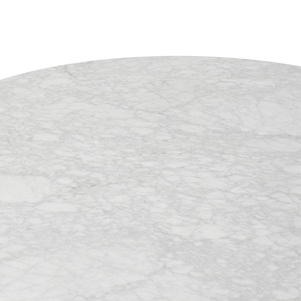 Aron 120cm Round Marble Dining Table - Natural Base