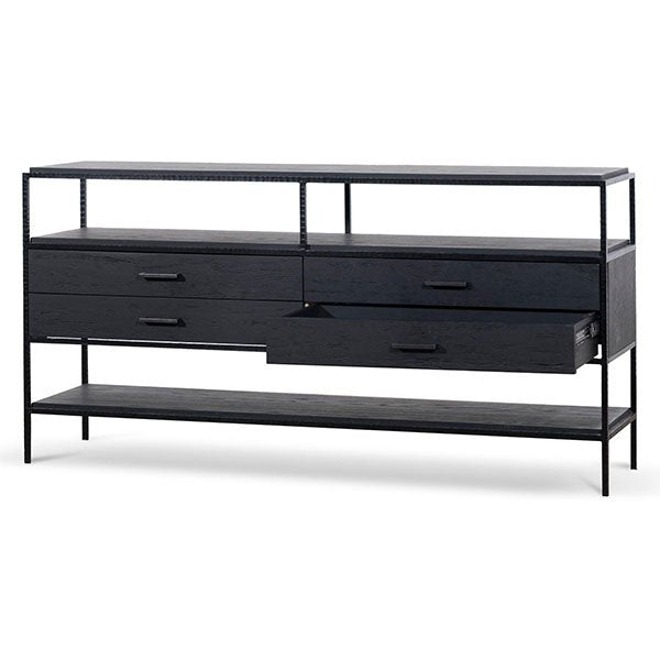 Arron 1.6m Sideboard Unit - Full Black