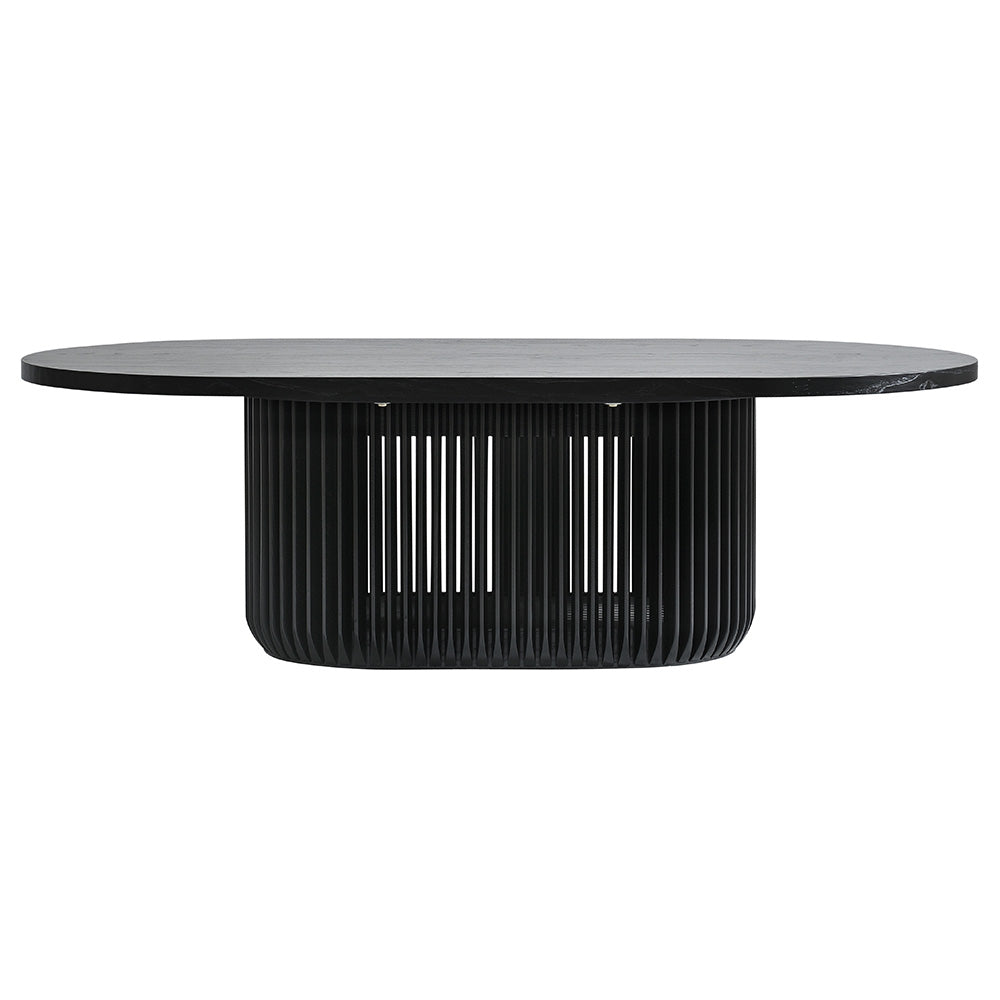 Arvena 1.3m Oval Coffee Table - Black Stain