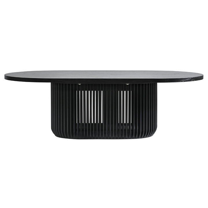 Arvena 1.3m Oval Coffee Table - Black Stain