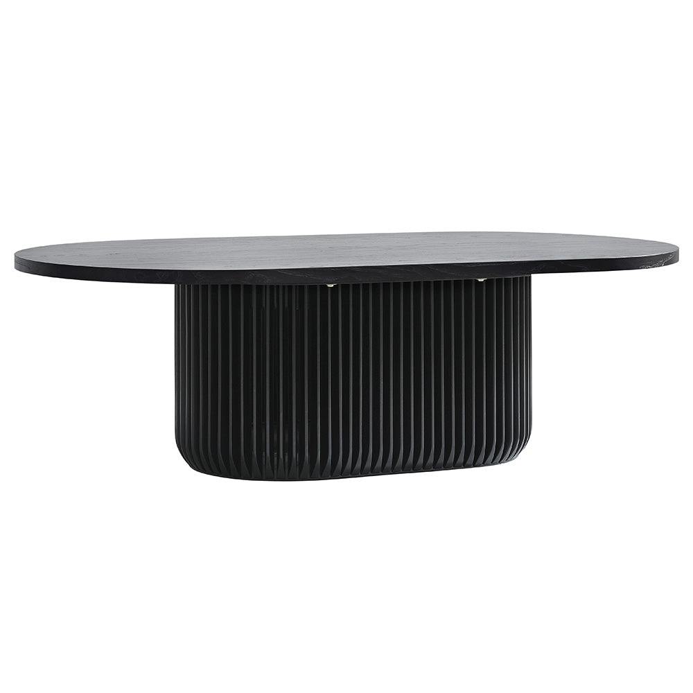 Arvena 1.3m Oval Coffee Table - Black Stain