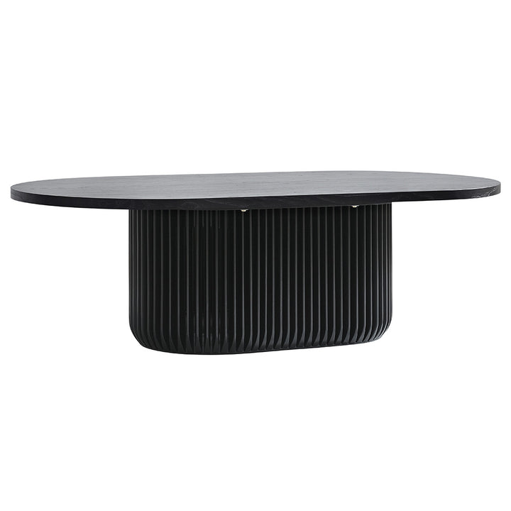 Arvena 1.3m Oval Coffee Table - Black Stain