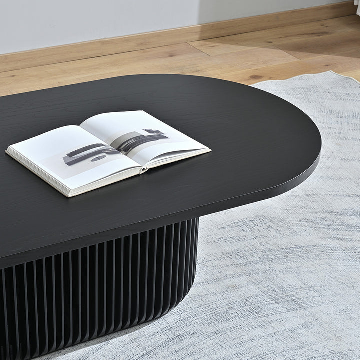 Arvena 1.3m Oval Coffee Table - Black Stain