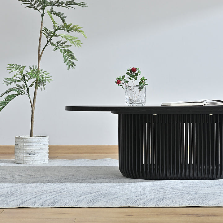 Arvena 1.3m Oval Coffee Table - Black Stain