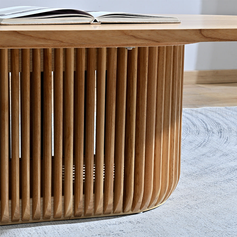 Arvena 1.3m Oval Coffee Table - Natural