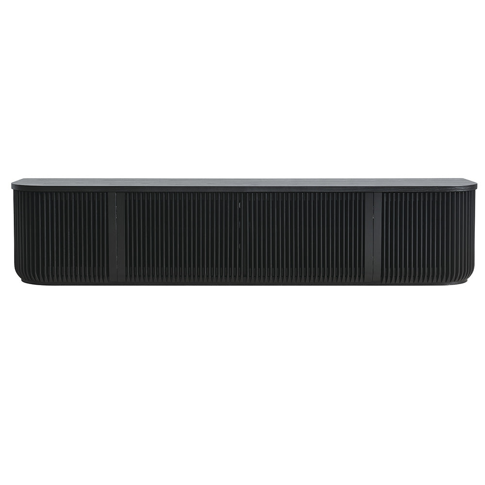 Arvena 2.15m TV Entertainment Unit - Black Stain