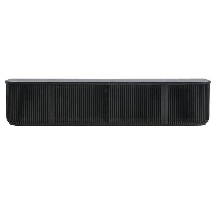 Arvena 2.15m TV Entertainment Unit - Black Stain