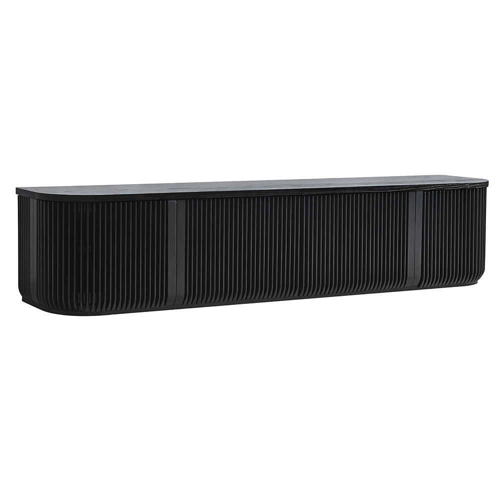 Arvena 2.15m TV Entertainment Unit - Black Stain