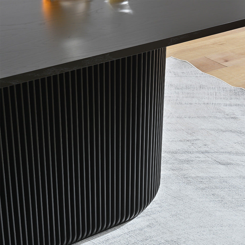 Arvena 2.2m Oval Dining Table - Black Stain