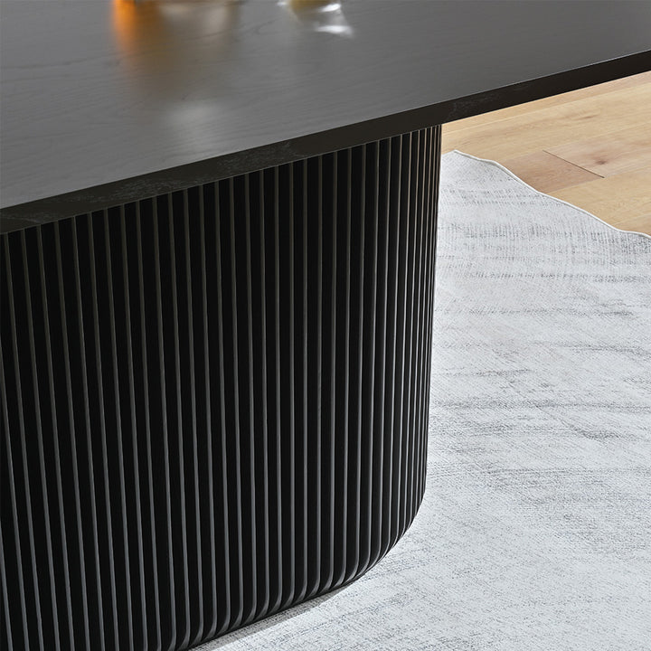 Arvena 2.2m Oval Dining Table - Black Stain