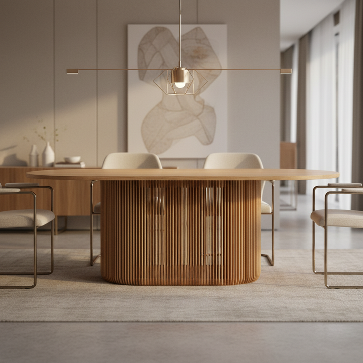 Arvena 2.2m Oval Dining Table - Natural