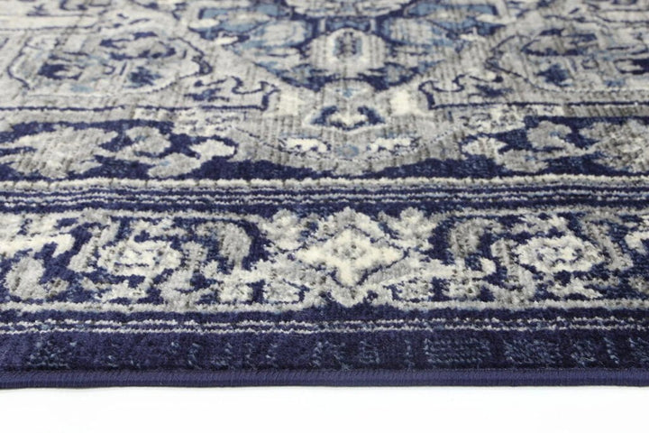 Navy Arya Machine-Woven Rug