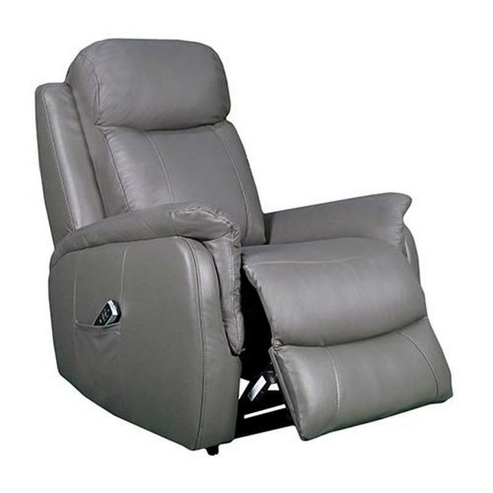 Ascot Leather Dual Motor Electric Recliner Lift Chair - Dark Grey