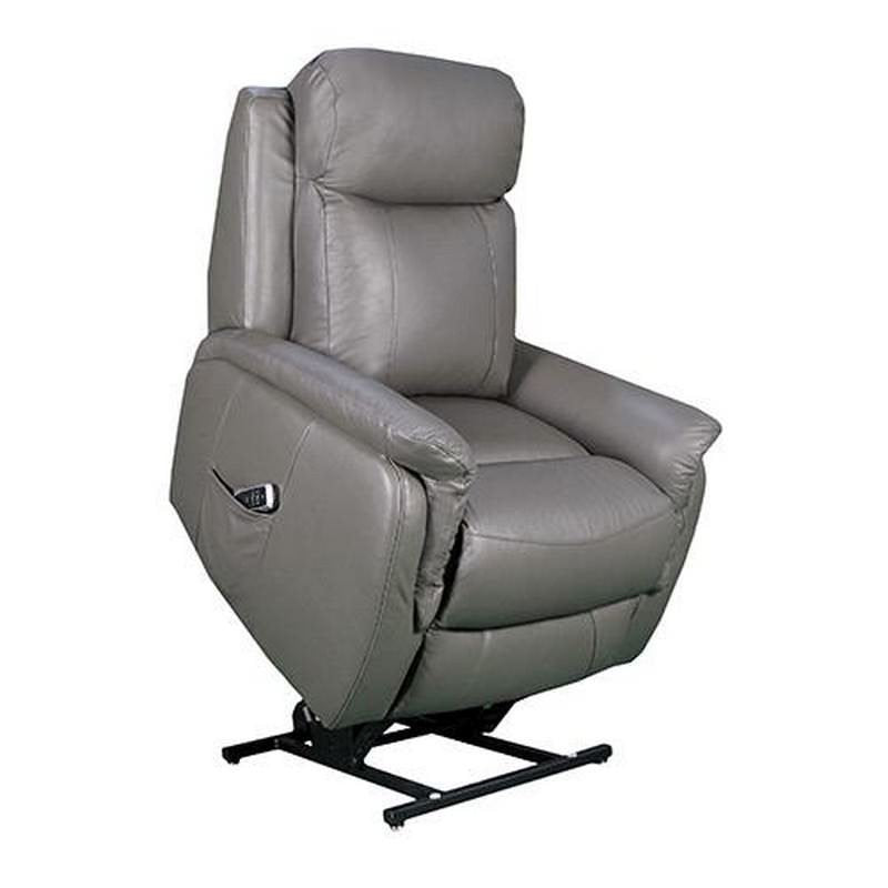 Ascot Leather Dual Motor Electric Recliner Lift Chair - Dark Grey