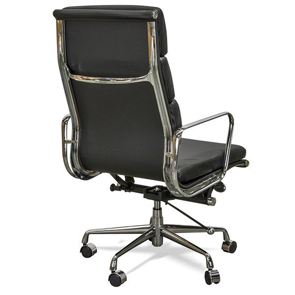 Ashton High Back Office Chair - Black Leather