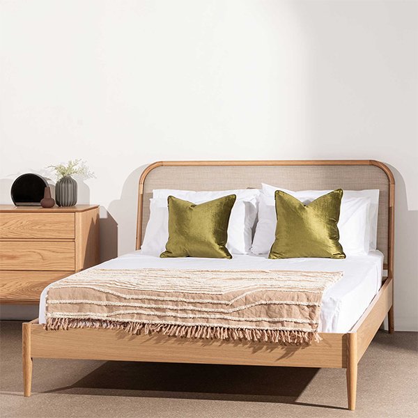 Asta 150cm Queen Sized Bed - Beige