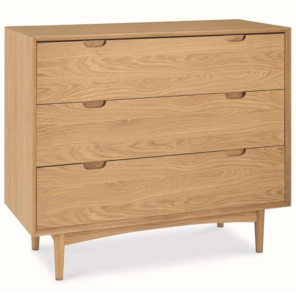 Asta 3 Drawer Chest Scandinavian Design - Natural