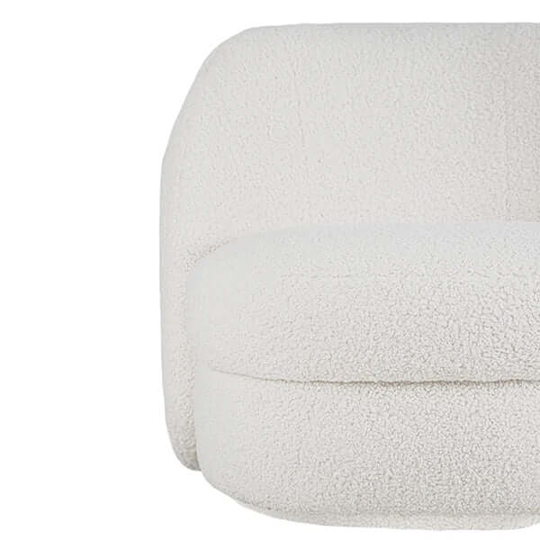 Aurora Swivel Chair - Off White Shearling