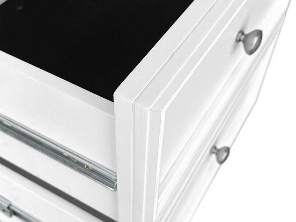 Austin 2-Drawer White Bedside Table