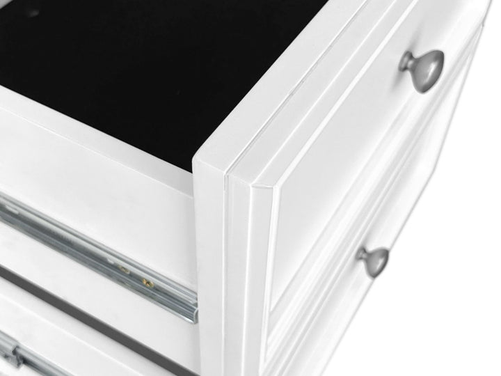 Austin 2-Drawer White Bedside Table
