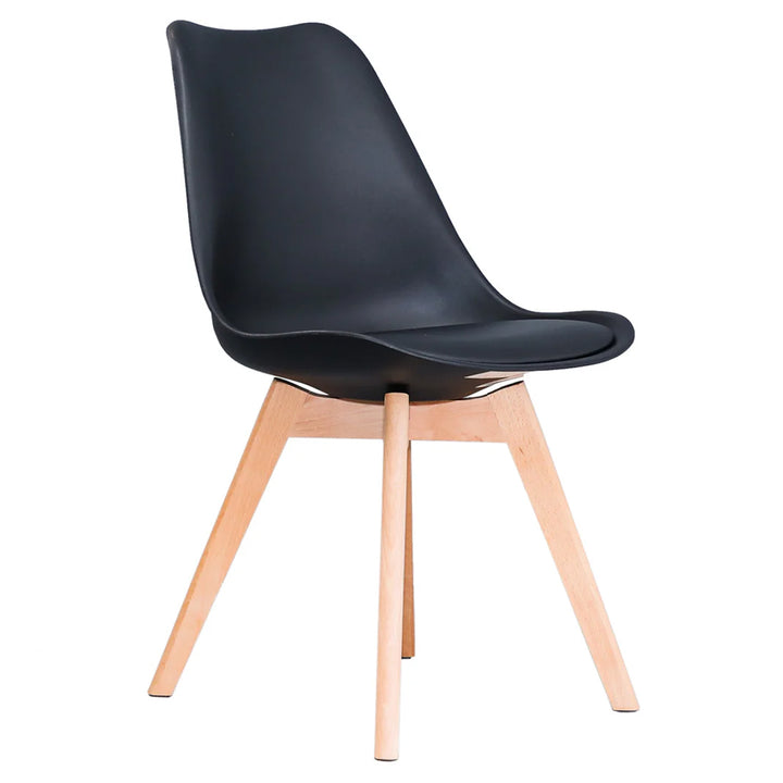 Avery Dining Chair - Black + Natural