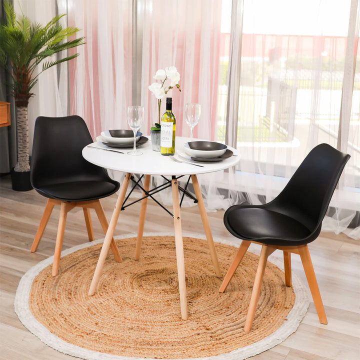 Avery Dining Chair - Black + Natural