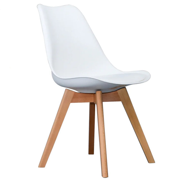 Avery Dining Chair - White + Natural