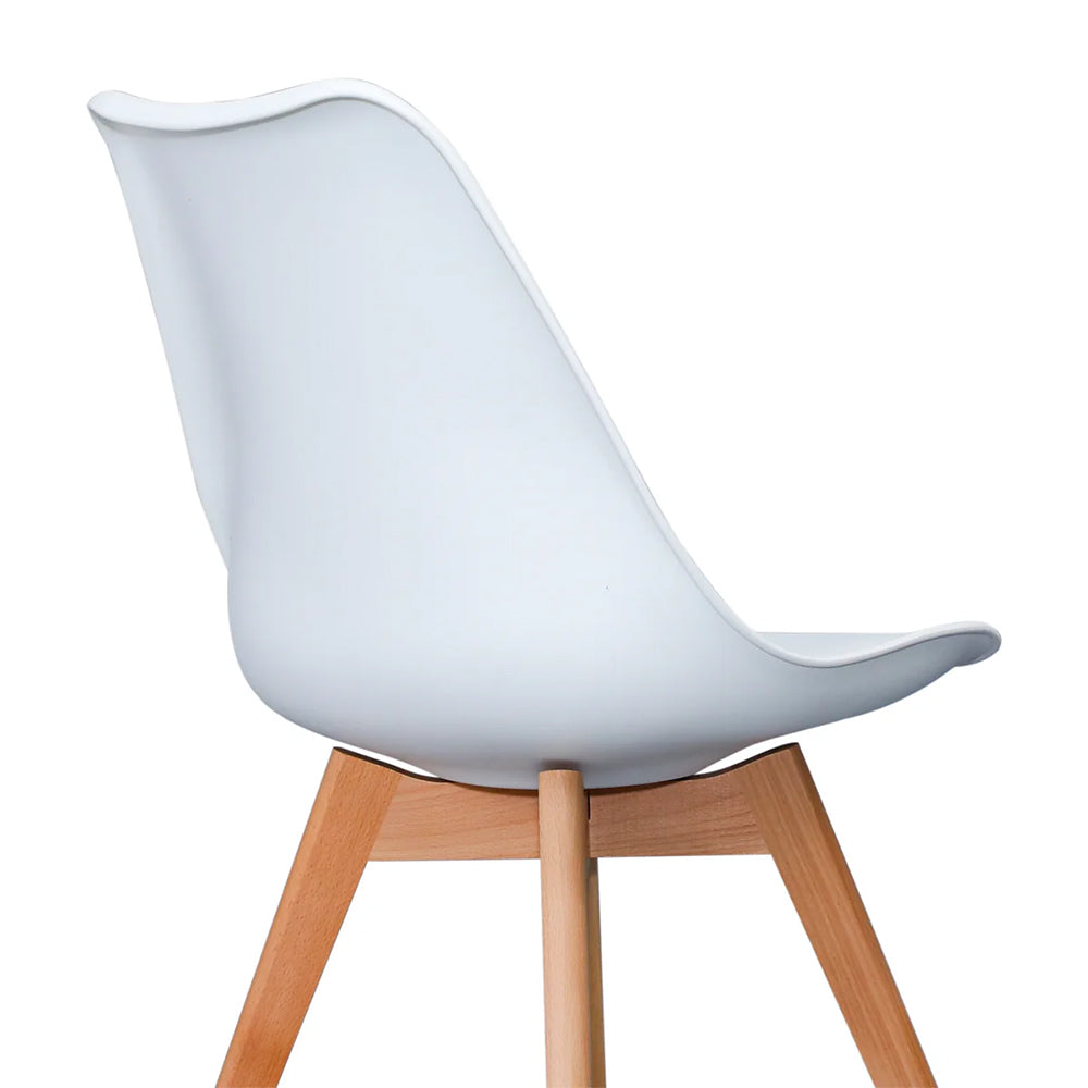 Avery Dining Chair - White + Natural