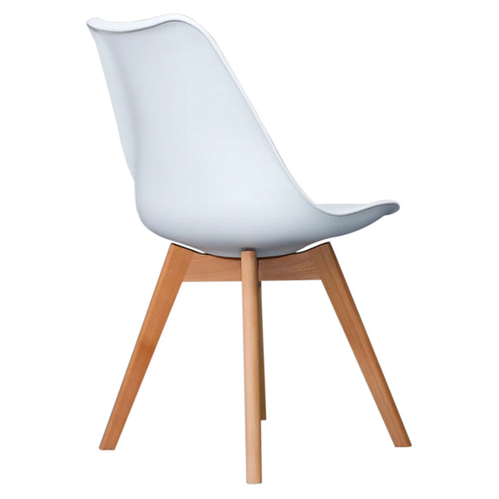 Avery Dining Chair - White + Natural