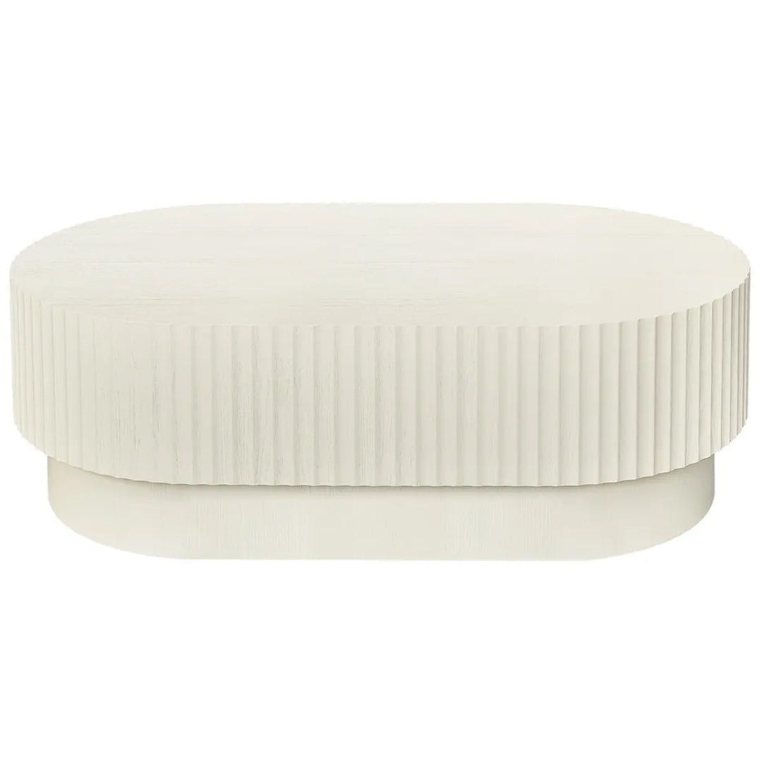 Avery Oval Coffee Table - Ivory