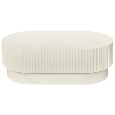 Avery Oval Coffee Table - Ivory