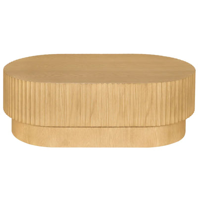 Avery Oval Coffee Table - Natural Oak