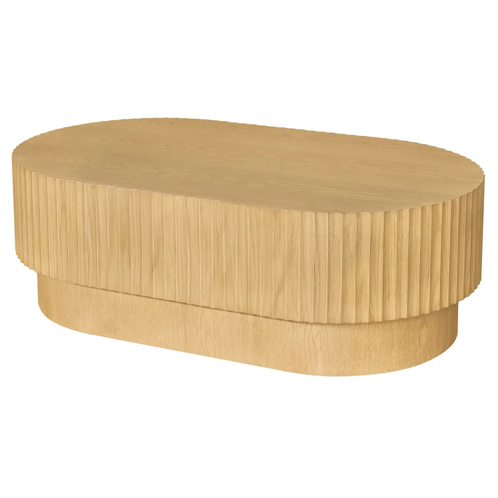 Avery Oval Coffee Table - Natural Oak