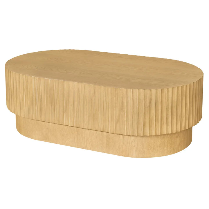 Avery Oval Coffee Table - Natural Oak