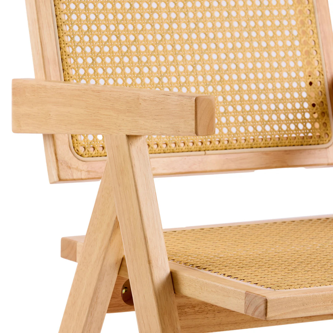 Avignon Solid Timber Rattan Dining Chairs (Set of 2) - Natural