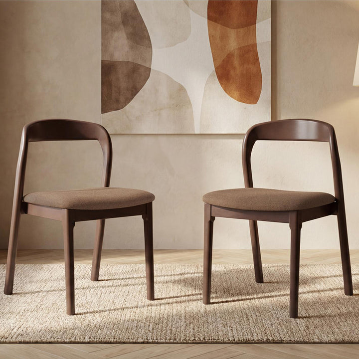 Bairia Set of 2 Dining Chair - Matte Chestnut Rust