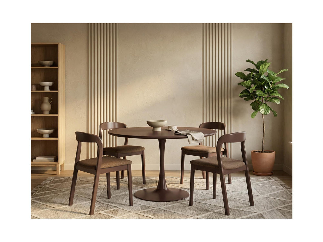 Bairia Set of 2 Dining Chair - Matte Chestnut Rust
