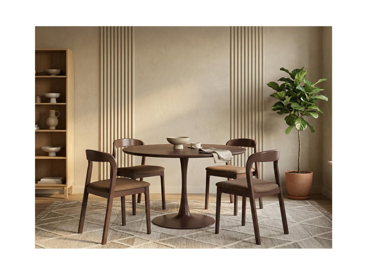 Bairia Set of 2 Dining Chair - Matte Chestnut Rust