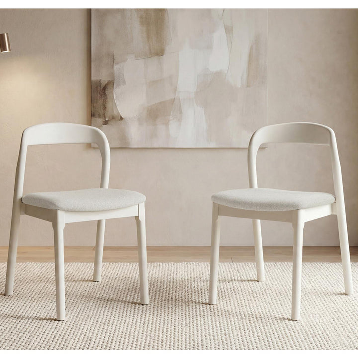 Bairia Set of 2 Dining Chair - Matte Tofu Beige
