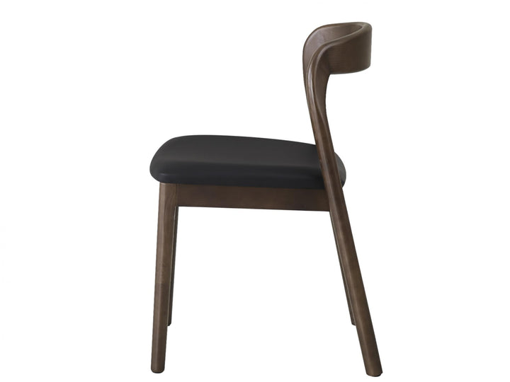Bairia Set of 2 Dining Chair - Walnut Black