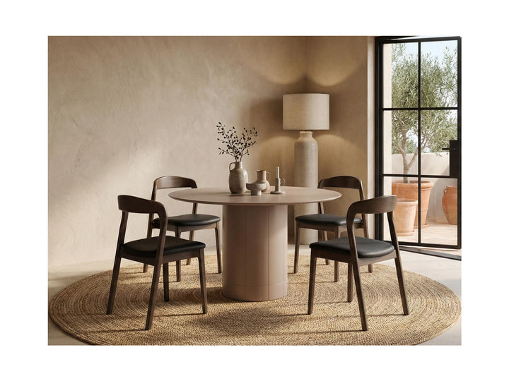Bairia Set of 2 Dining Chair - Walnut Black