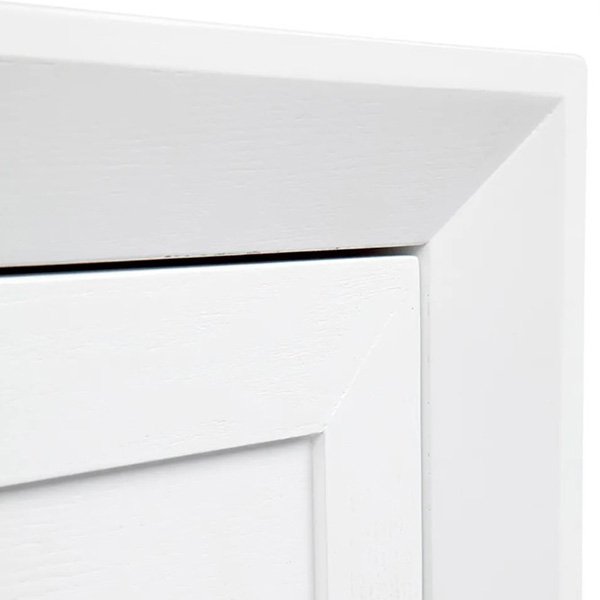 Balmain 4 Drawer Oak Chest - White