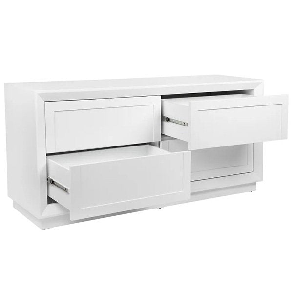 Balmain 4 Drawer Oak Chest - White