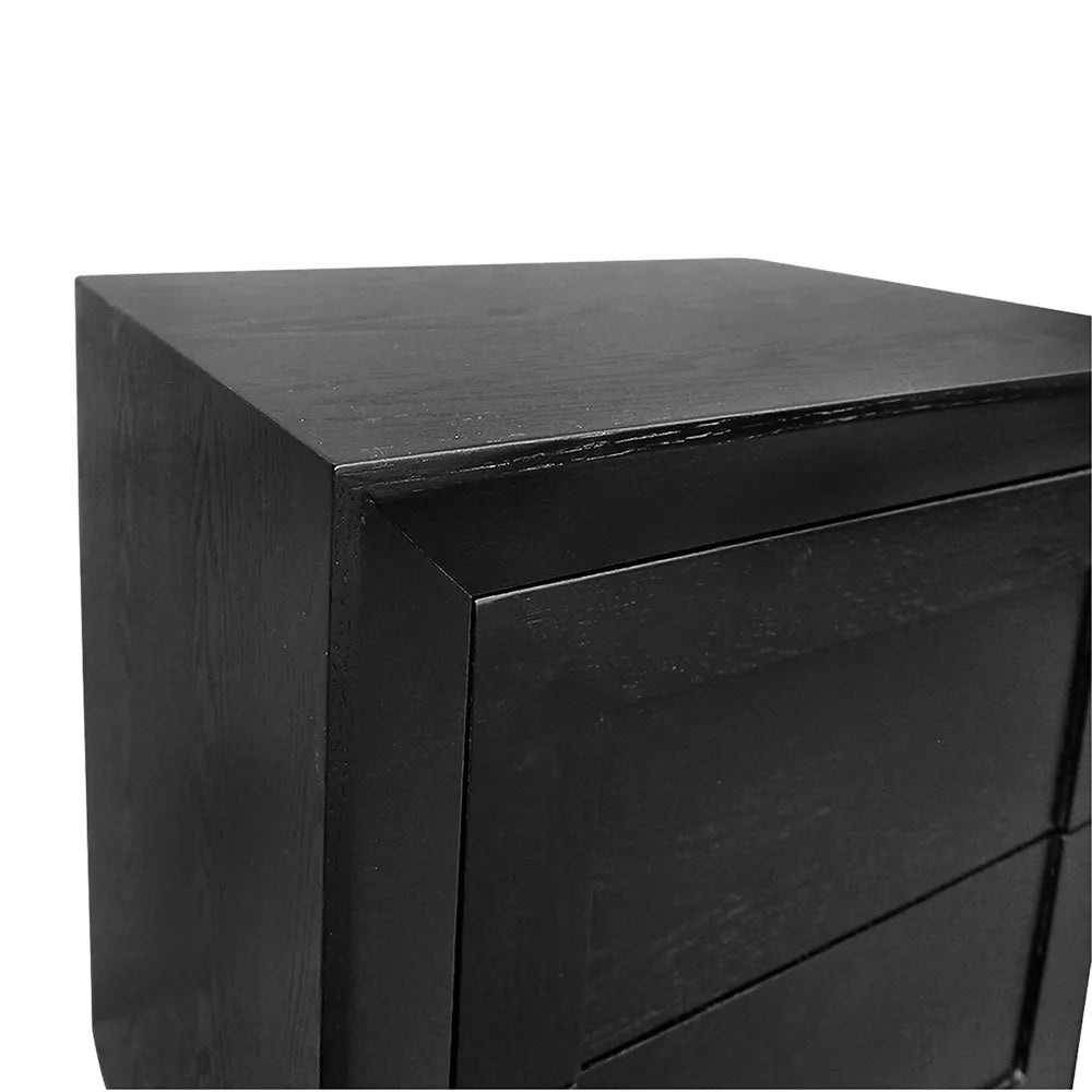 Balmain Tall Bedside Table - Black