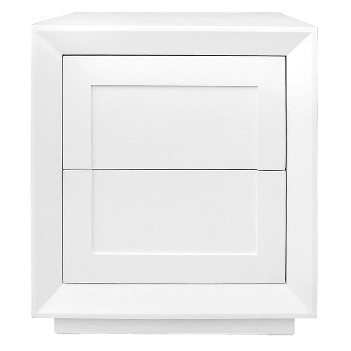 Balmain Tall Bedside Table - White