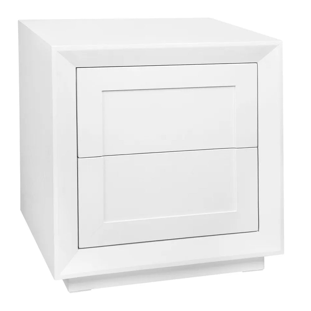 Balmain Tall Bedside Table - White