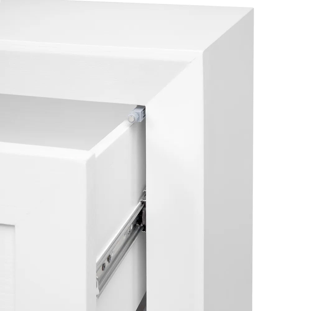 Balmain Tall Bedside Table - White